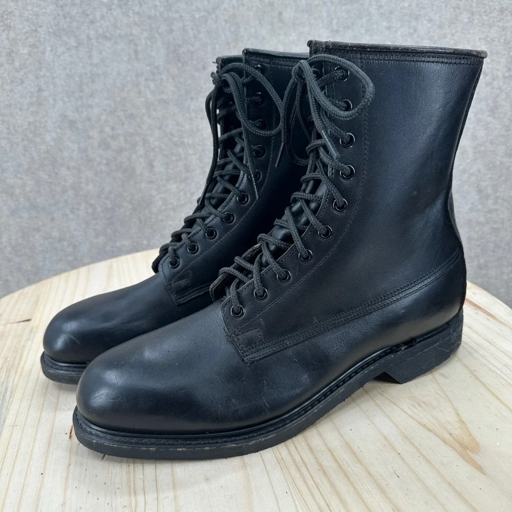 Vintage NWOT 1982 Cove Shoe Combat Boots Mens 9.5 R Military Leather Steel Toe